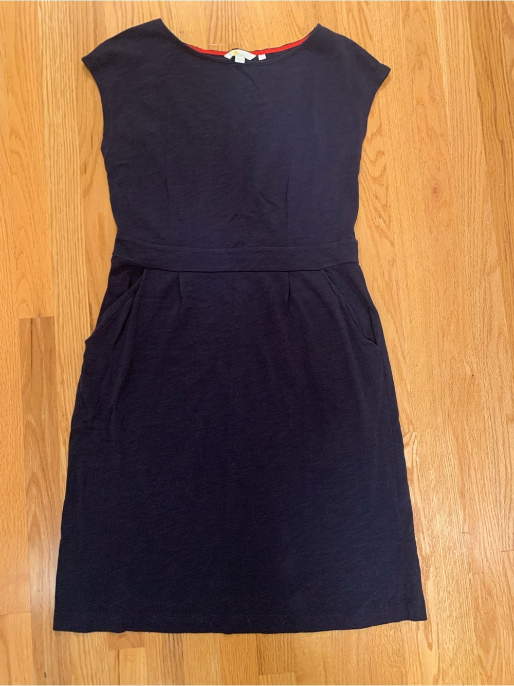 Boden Navy Cotton Slub Jersey Dress. Size 10. Excellent condition.
